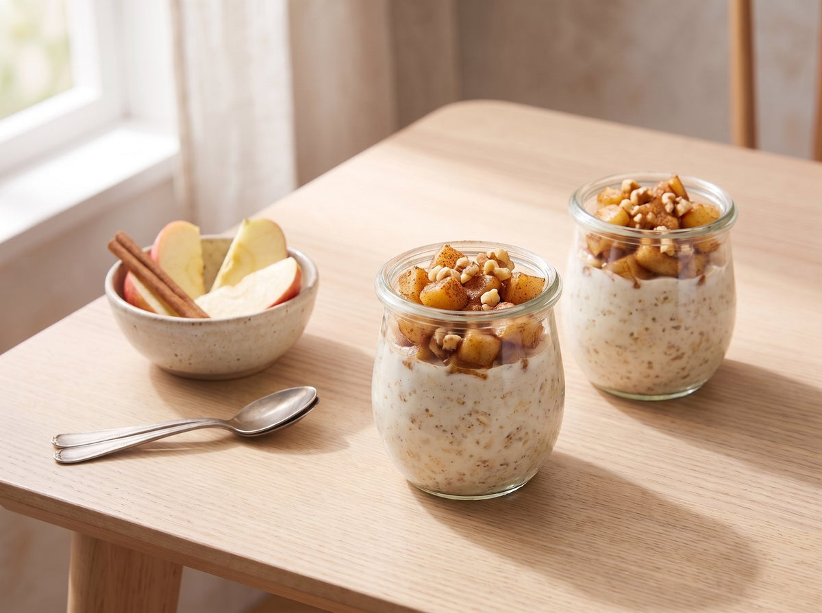Overnight Oats mit Zimt-Apfel