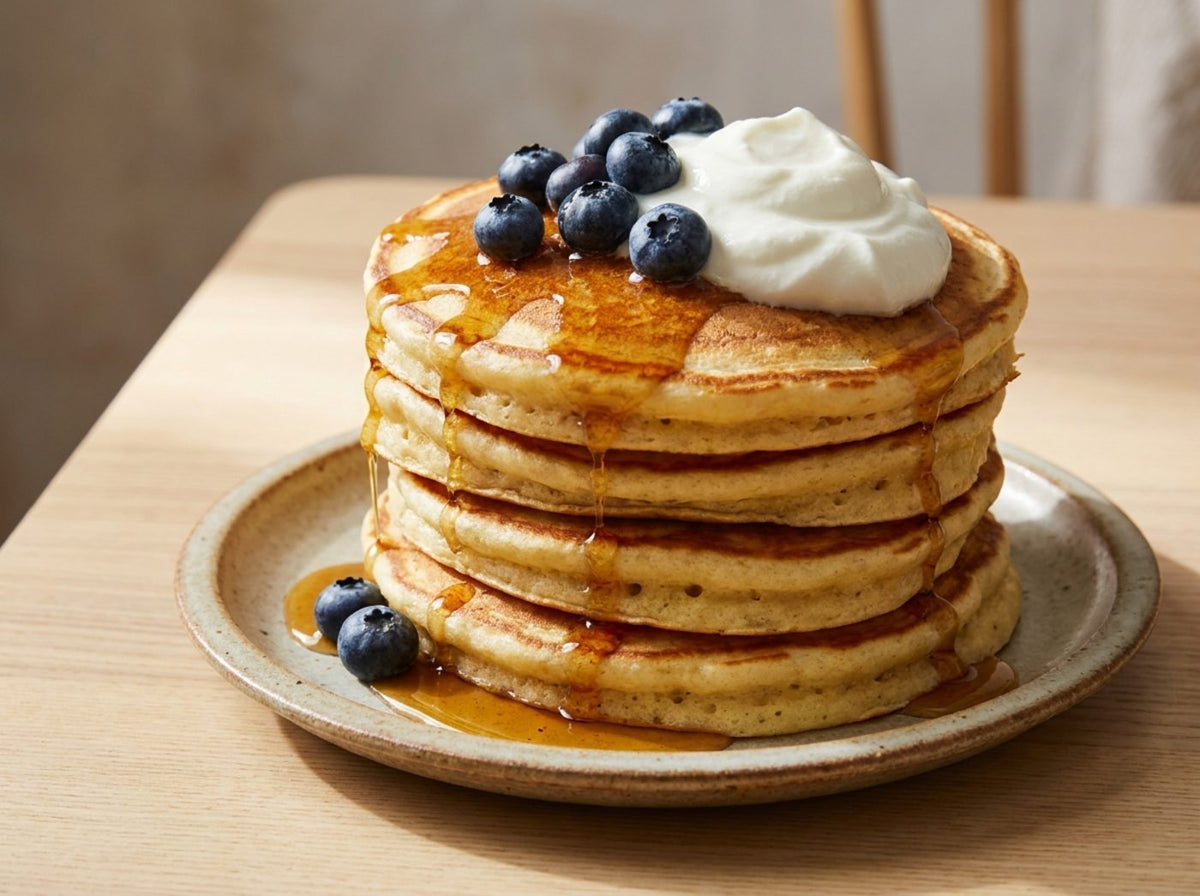 Protein-Pancakes mit Skyr und Beeren