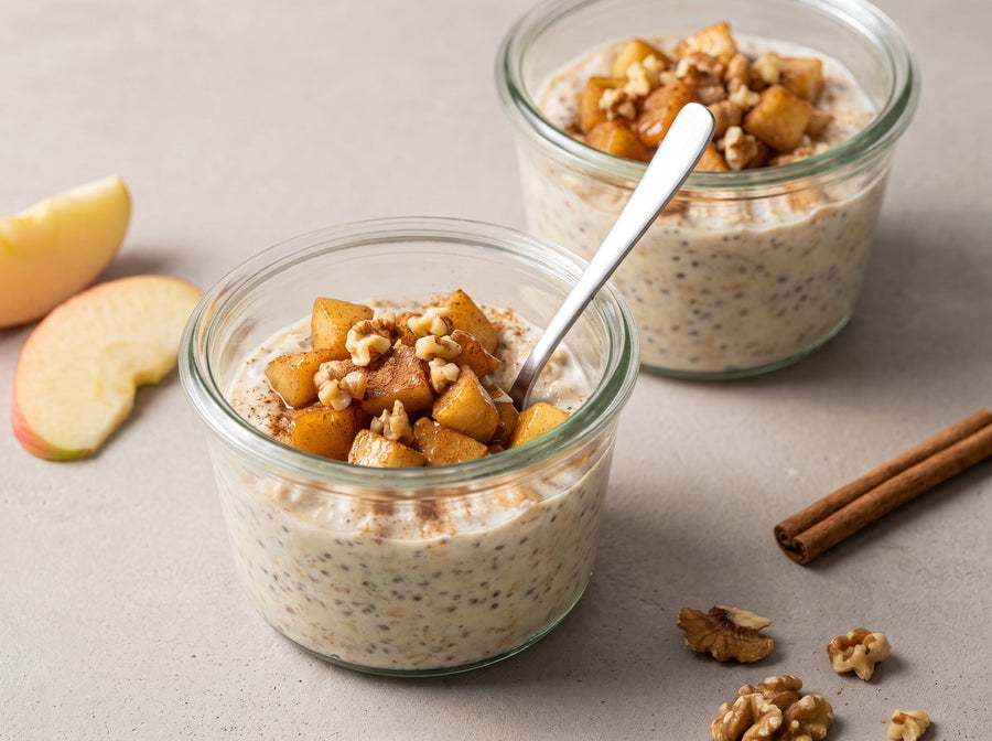 Overnight Oats mit Zimt-Apfel
