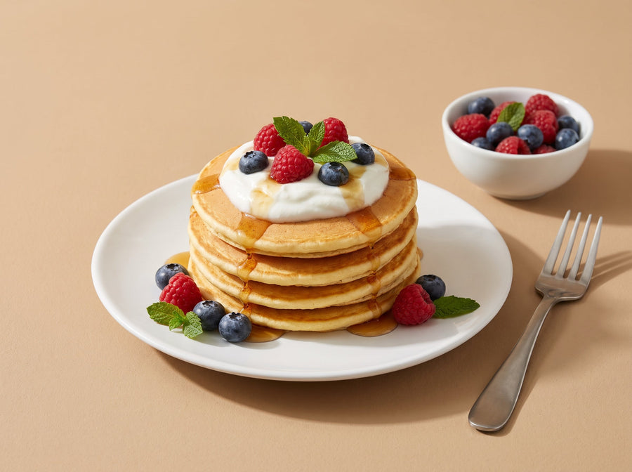 Protein-Pancakes mit Skyr und Beeren