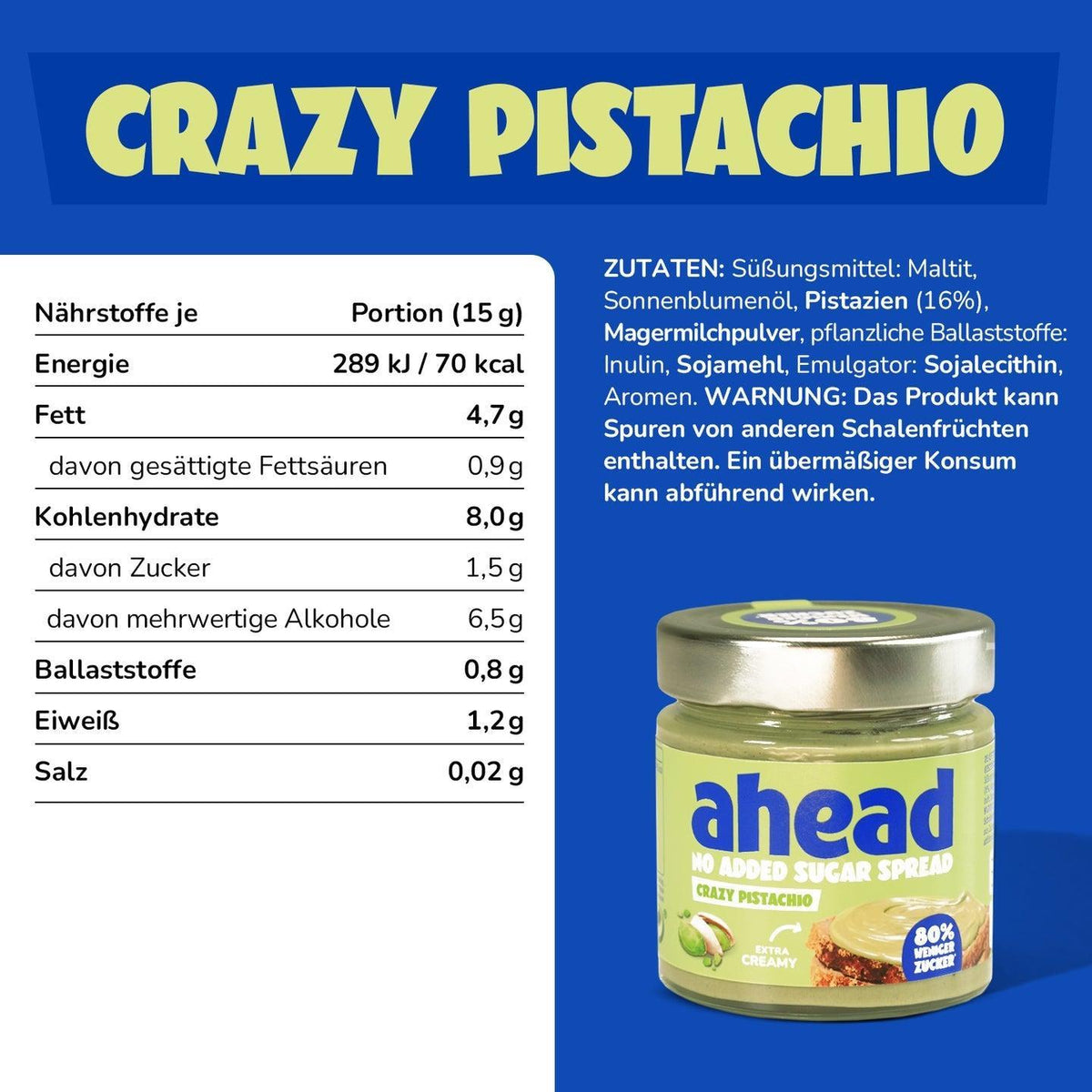 Ahead Crazy pâte à tartiner aux noix | 200g