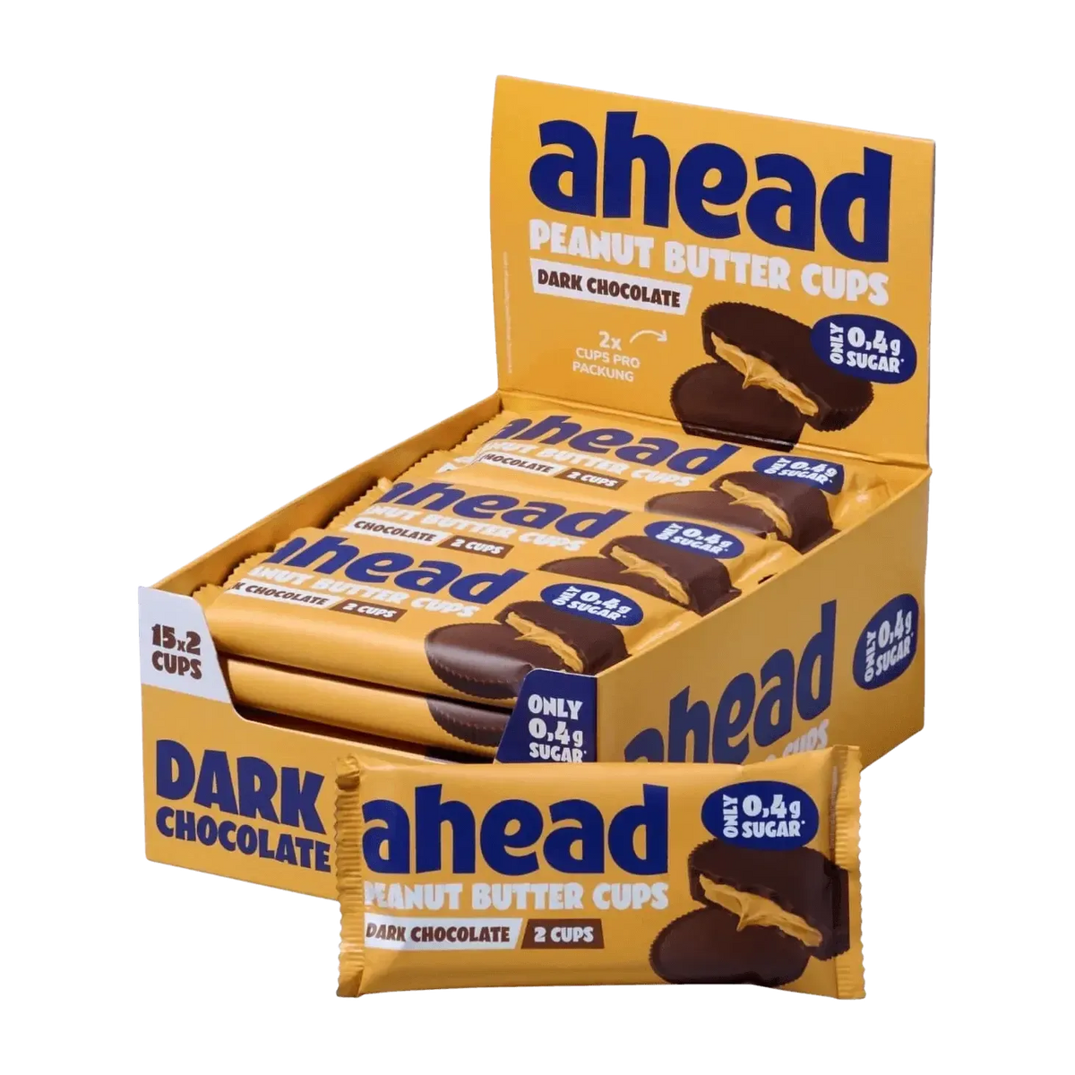 Ahead Cups | 2x17g 2 Cups Dark Chocolate Peanut Butter