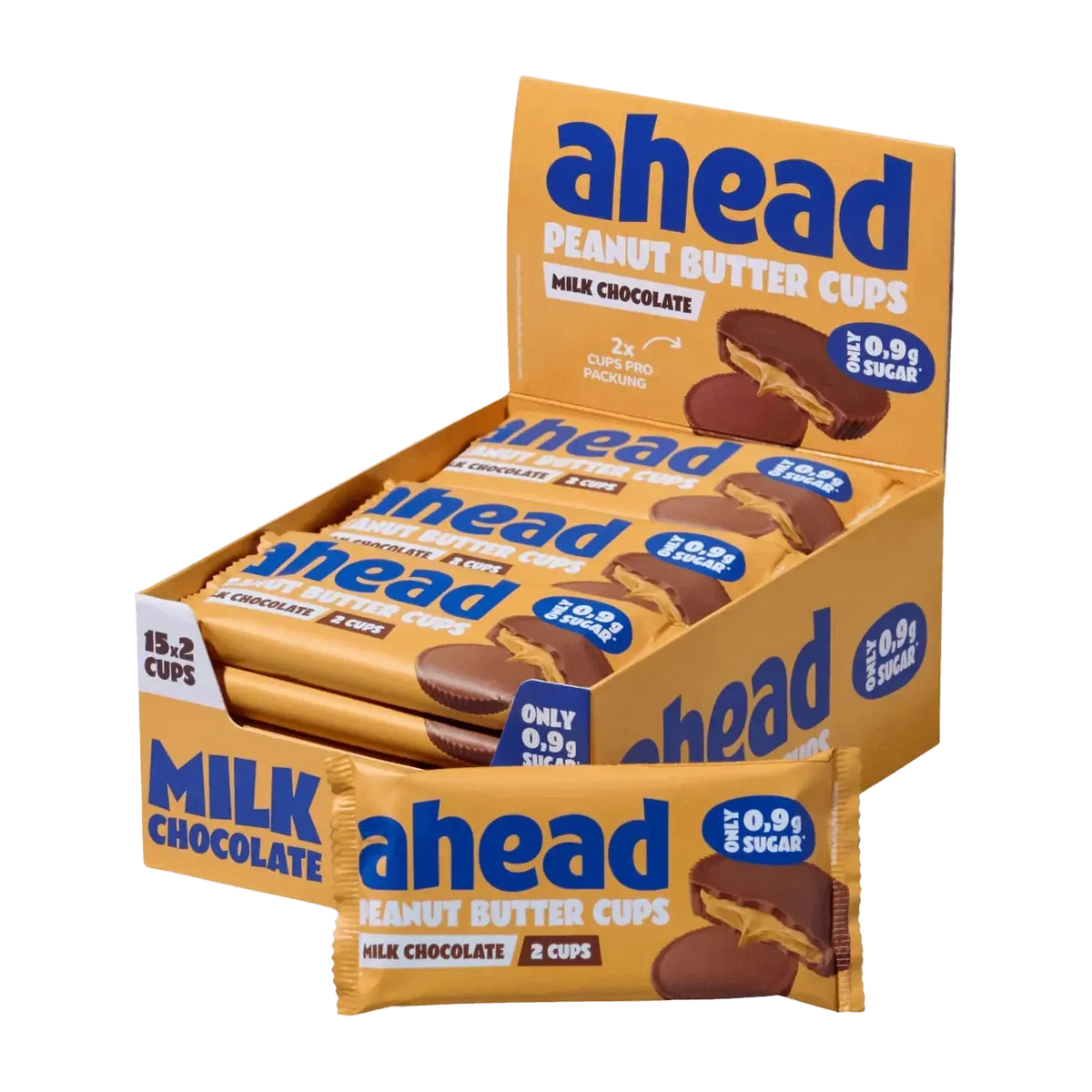 Ahead Cups | 2x17g 2 Cups Milk Chololate Peanut Butter
