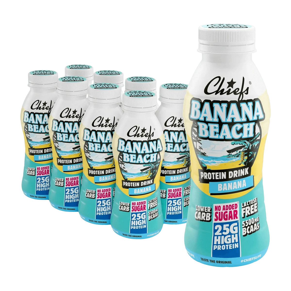 Chiefs Protein Drink | 330ml 8x330ml Banana Beach