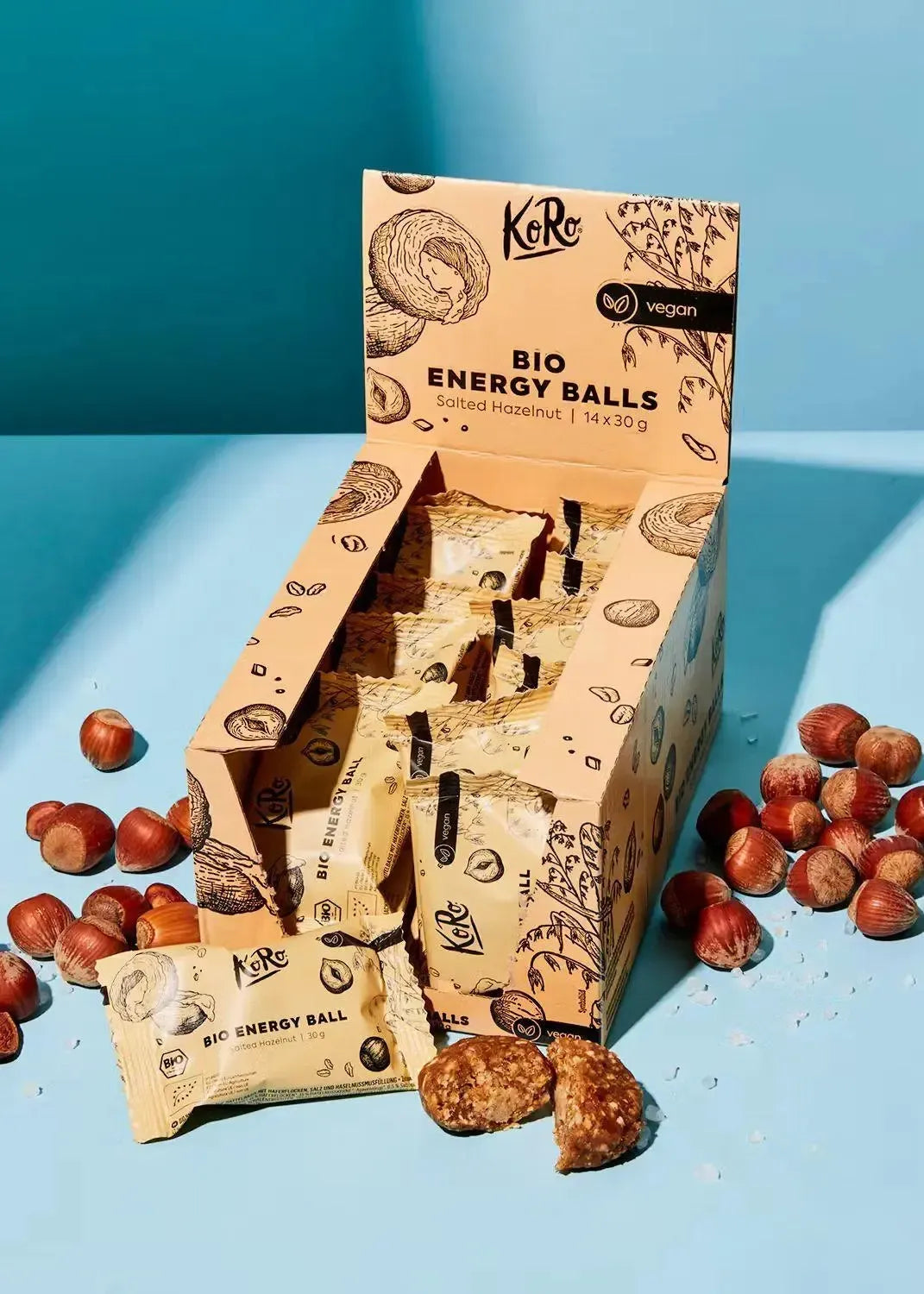KoRo Bio Energy Ball | 30g 14 x 30g Salted Hazelnut