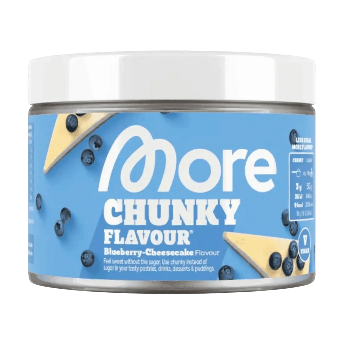 More Nutrition Chunky Flavour | 150g Blueberry Cheesecake (Vegan)