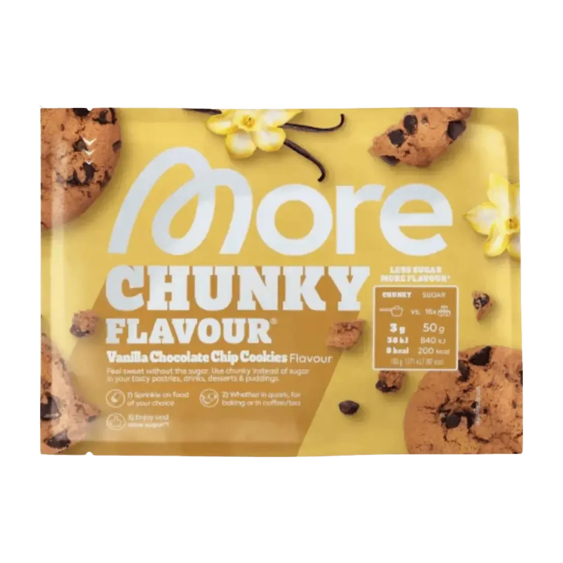 More Nutrition Chunky Flavour SAMPLE | 30g Vanilla chocolate Chip Cookie (Vegan)