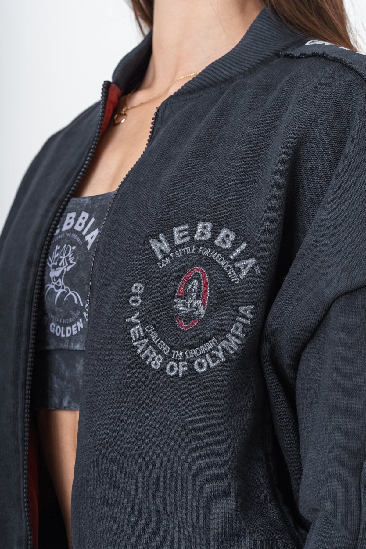 Nebbia Washed-Off Women's Bomber Jacket LEGEND