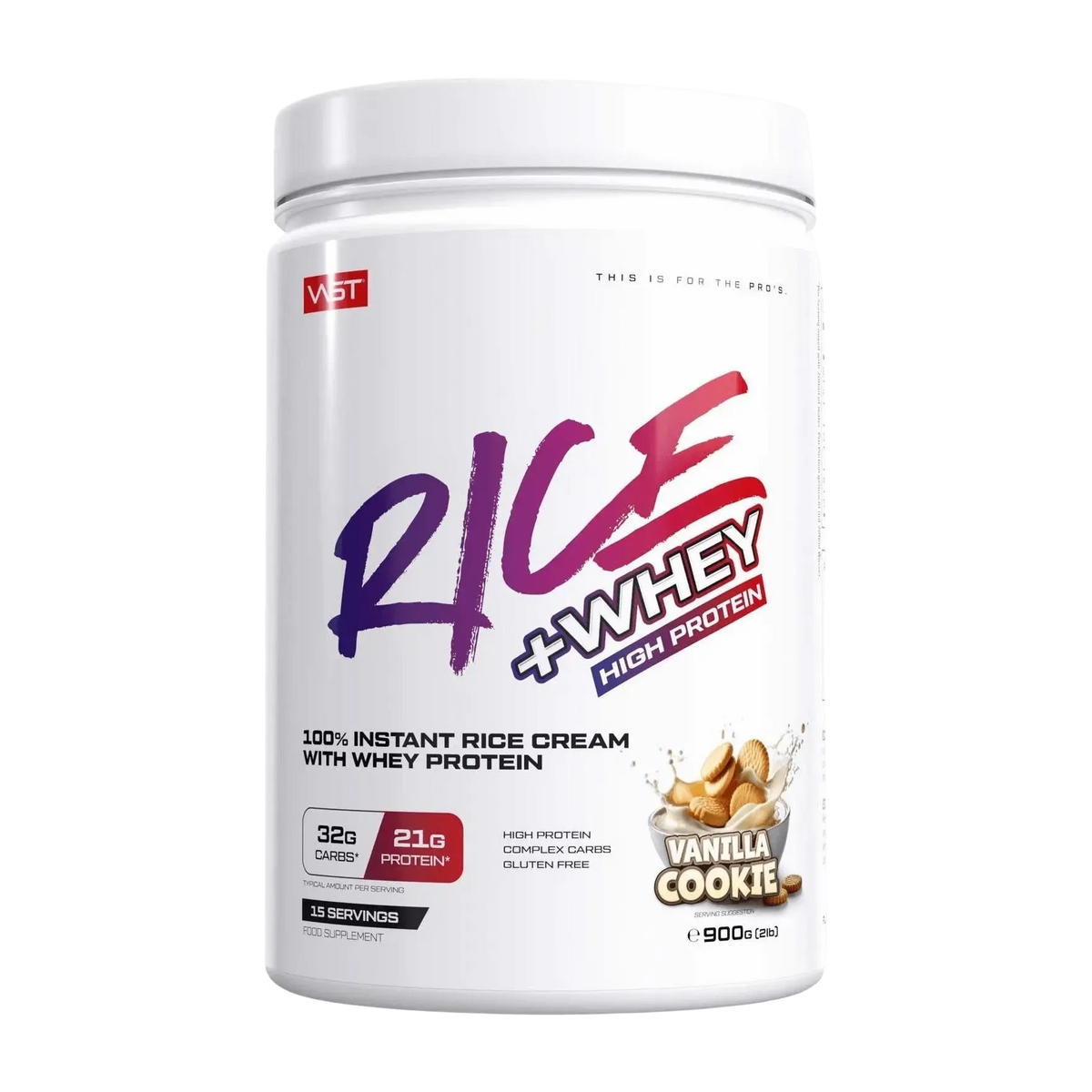 VAST Rice + Whey | 900g Vanilla Cookie